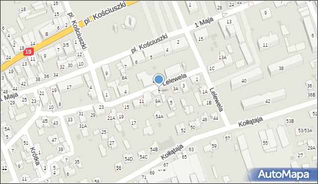 Sokółka, Lelewela Joachima, 7, mapa Sokółka