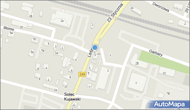 Solec Kujawski, Leśna, 1, mapa Solec Kujawski
