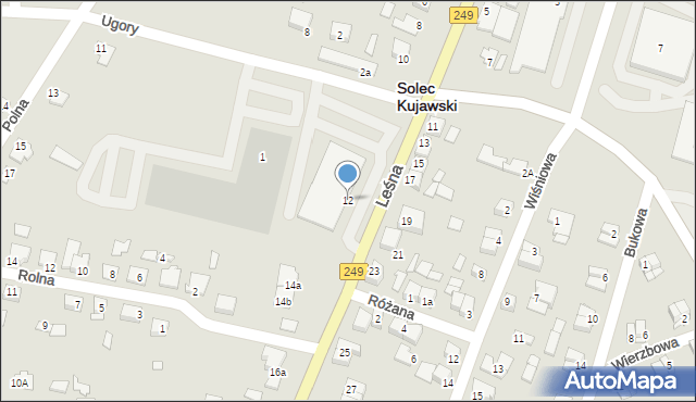 Solec Kujawski, Leśna, 12, mapa Solec Kujawski