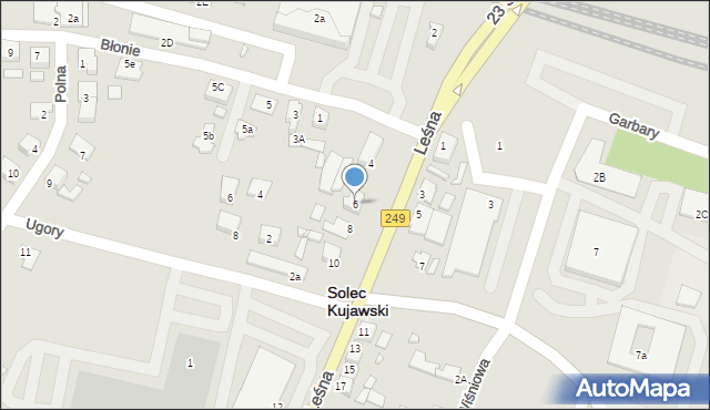 Solec Kujawski, Leśna, 6, mapa Solec Kujawski