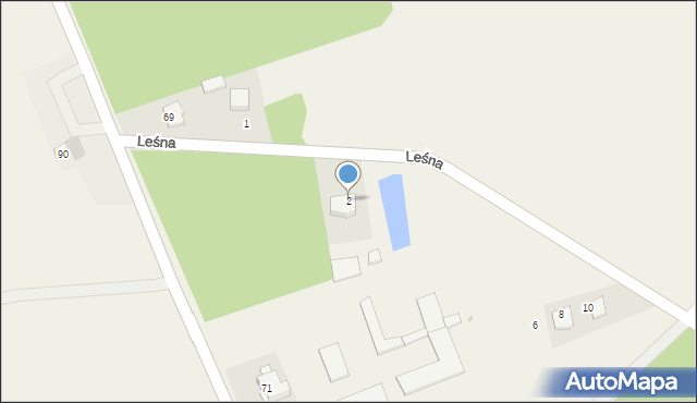 Sońsk, Leśna, 2, mapa Sońsk