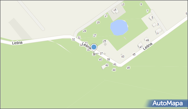 Sopieszyno, Leśna, 38, mapa Sopieszyno