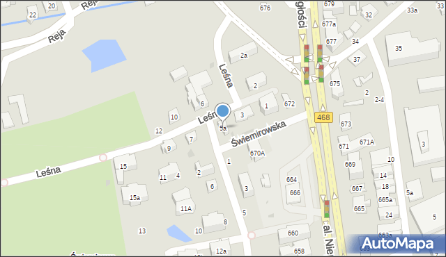 Sopot, Leśna, 5a, mapa Sopotu