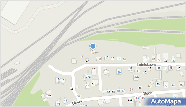 Sosnowiec, Letniskowa, 6, mapa Sosnowca