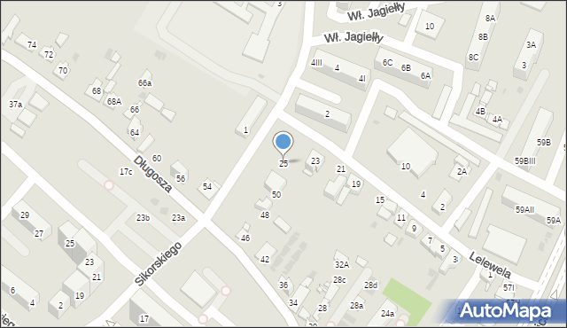 Sosnowiec, Lelewela Joachima, 25, mapa Sosnowca