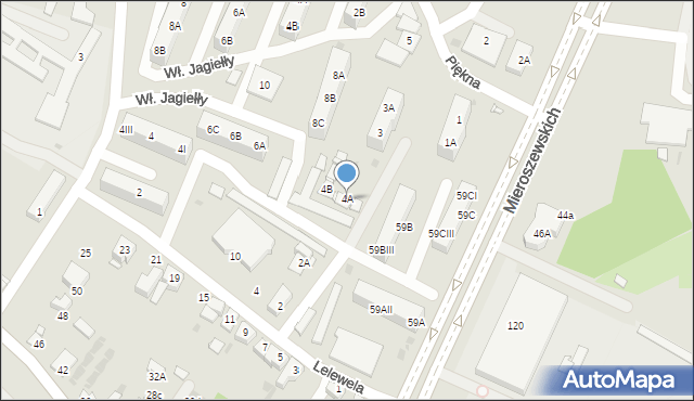 Sosnowiec, Lelewela Joachima, 4A, mapa Sosnowca