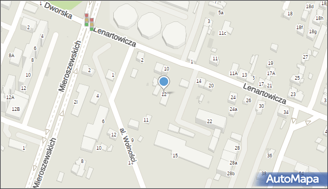 Sosnowiec, Lenartowicza Teofila Aleksandra, 12, mapa Sosnowca