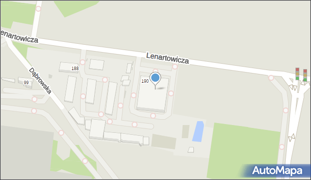 Sosnowiec, Lenartowicza Teofila Aleksandra, 190, mapa Sosnowca