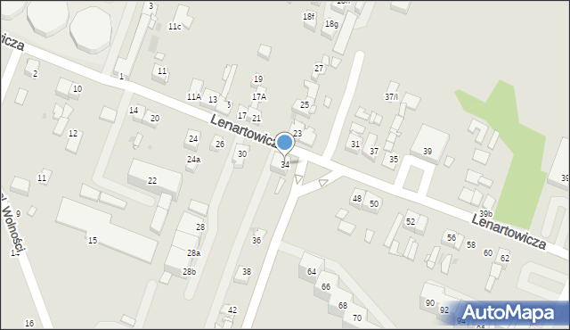 Sosnowiec, Lenartowicza Teofila Aleksandra, 34, mapa Sosnowca