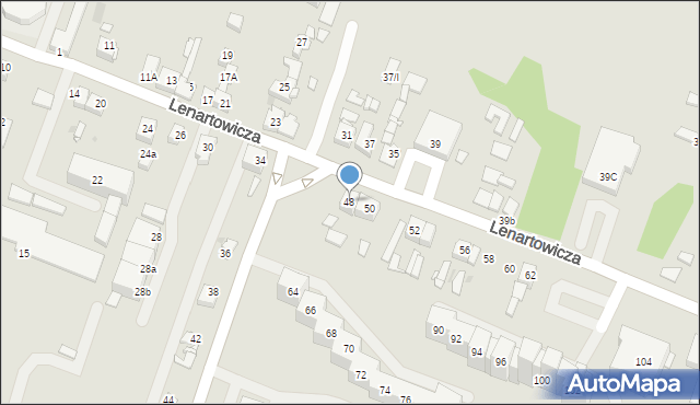 Sosnowiec, Lenartowicza Teofila Aleksandra, 48, mapa Sosnowca