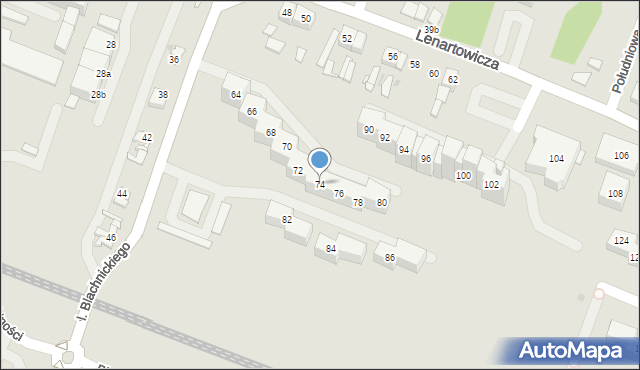 Sosnowiec, Lenartowicza Teofila Aleksandra, 74, mapa Sosnowca