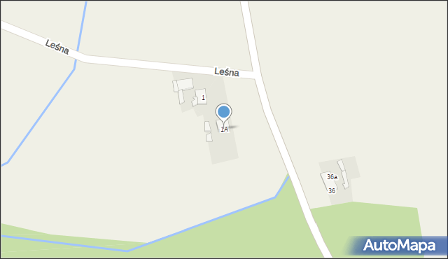 Sowczyce, Leśna, 1A, mapa Sowczyce