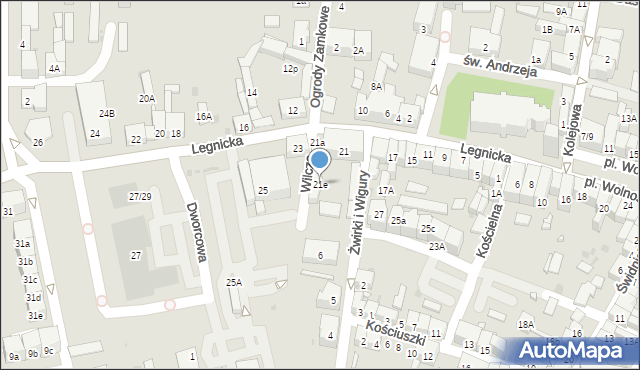 Środa Śląska, Legnicka, 21e, mapa Środa Śląska