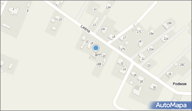 Stanowice, Leśna, 18, mapa Stanowice