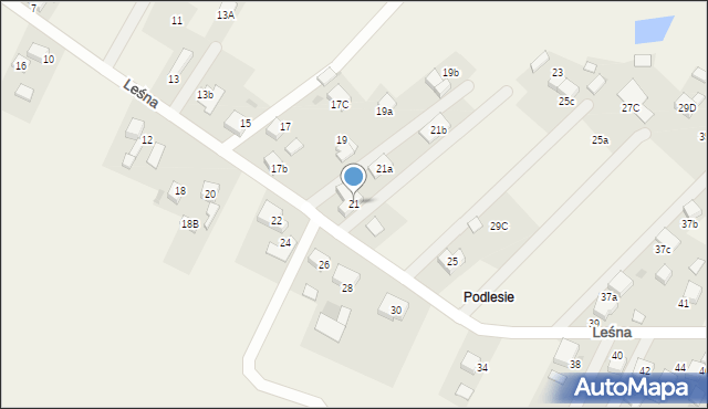 Stanowice, Leśna, 21, mapa Stanowice