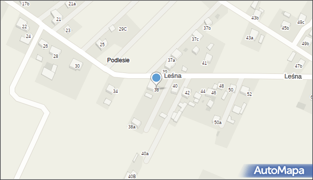 Stanowice, Leśna, 38, mapa Stanowice