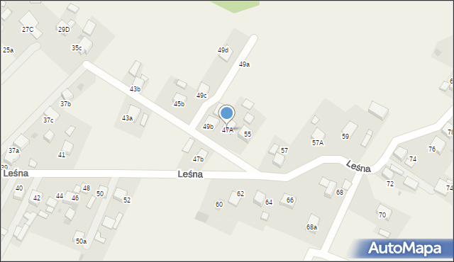 Stanowice, Leśna, 47A, mapa Stanowice