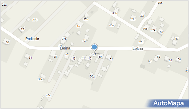 Stanowice, Leśna, 48, mapa Stanowice