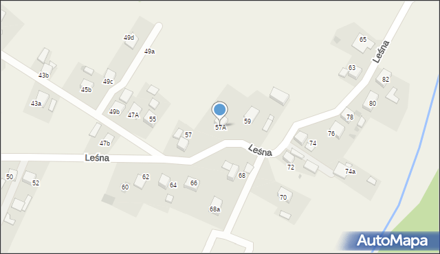 Stanowice, Leśna, 57A, mapa Stanowice