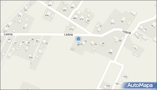 Stanowice, Leśna, 60, mapa Stanowice