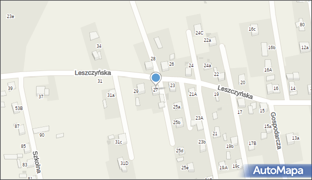 Stanowice, Leszczyńska, 27, mapa Stanowice