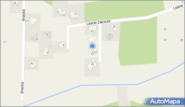 Stara Wieś, Leśne Zacisze, 14, mapa Stara Wieś