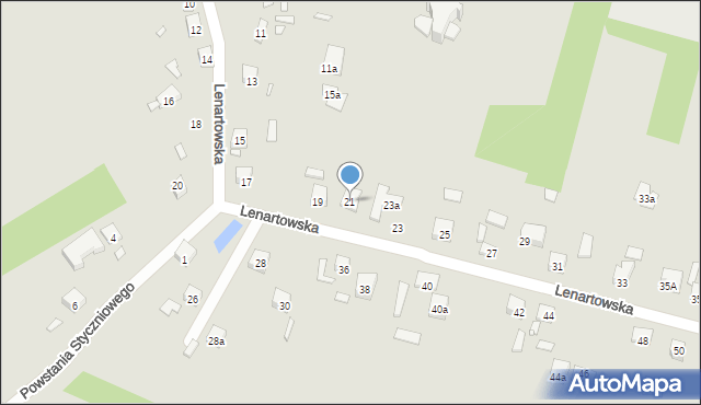 Starachowice, Lenartowska, 21, mapa Starachowic