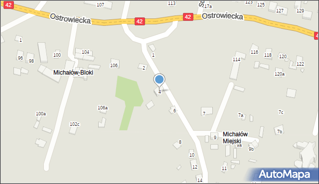 Starachowice, Lenartowska, 4, mapa Starachowic