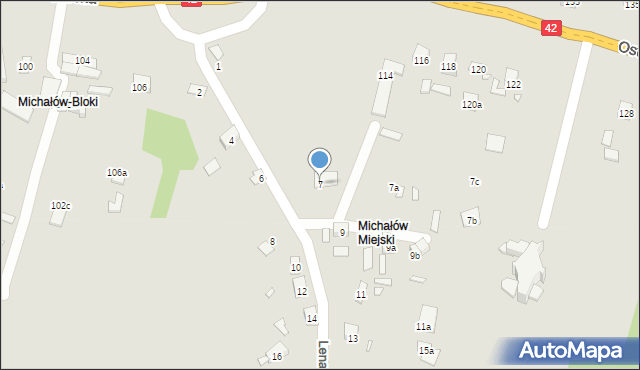 Starachowice, Lenartowska, 7, mapa Starachowic