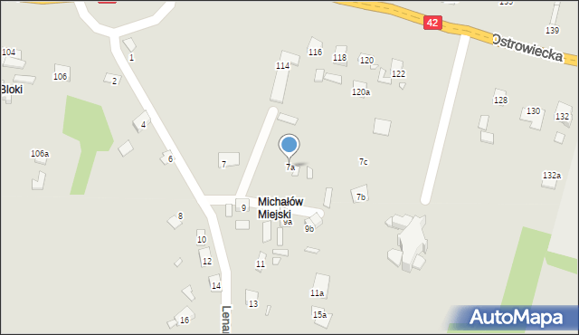 Starachowice, Lenartowska, 7a, mapa Starachowic