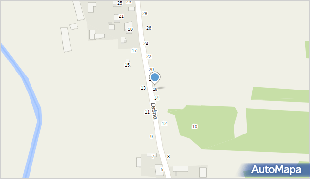 Stary Broniszew, Leśna, 16, mapa Stary Broniszew