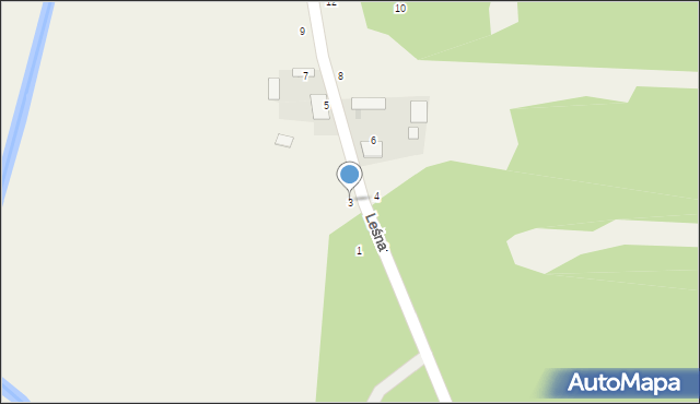 Stary Broniszew, Leśna, 3, mapa Stary Broniszew