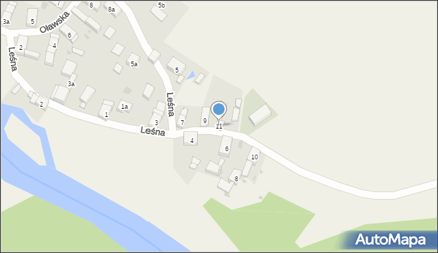 Stary Górnik, Leśna, 11, mapa Stary Górnik