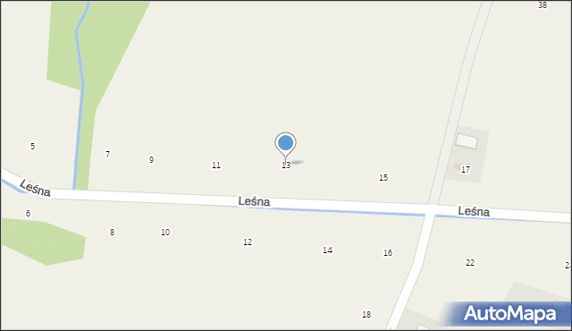 Staszkówka, Leśna, 13, mapa Staszkówka