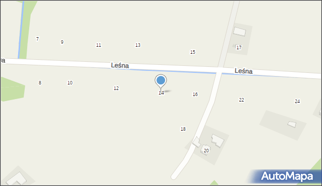 Staszkówka, Leśna, 14, mapa Staszkówka