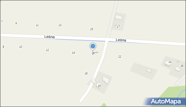 Staszkówka, Leśna, 16, mapa Staszkówka