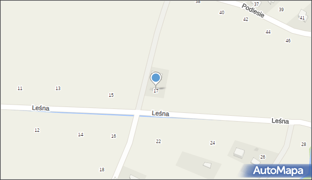 Staszkówka, Leśna, 17, mapa Staszkówka