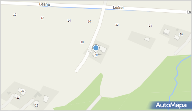 Staszkówka, Leśna, 20, mapa Staszkówka