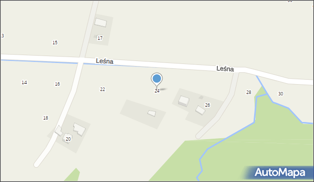 Staszkówka, Leśna, 24, mapa Staszkówka