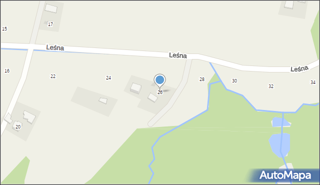 Staszkówka, Leśna, 26, mapa Staszkówka