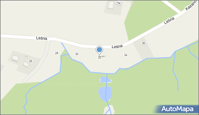 Staszkówka, Leśna, 32, mapa Staszkówka