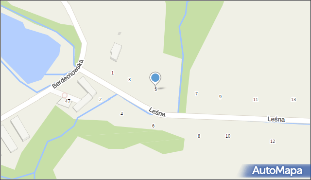 Staszkówka, Leśna, 5, mapa Staszkówka