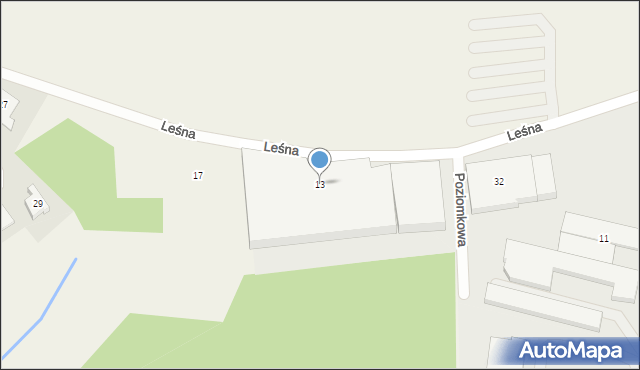 Straszyn, Leśna, 13, mapa Straszyn