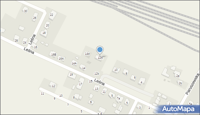 Strzałkowo, Leśna, 12A, mapa Strzałkowo