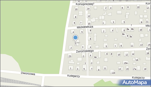 Strzebielino, Leśna, 1, mapa Strzebielino