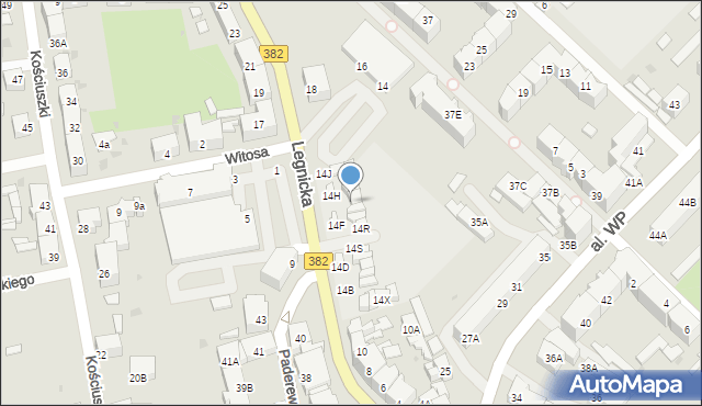 Strzegom, Legnicka, 14N, mapa Strzegom