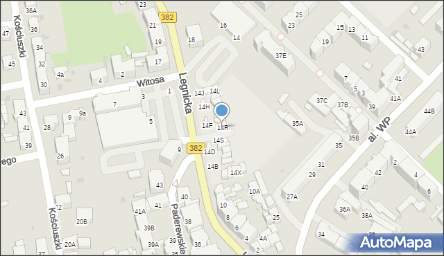 Strzegom, Legnicka, 14R, mapa Strzegom