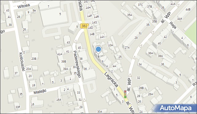 Strzegom, Legnicka, 8, mapa Strzegom
