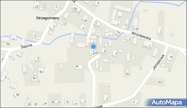 Strzegomiany, Letniskowa, 3, mapa Strzegomiany