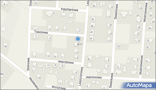 Strzegowo, Leszczynowa, 15, mapa Strzegowo